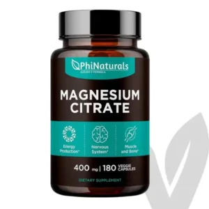 Citrato de Magnecio 400mg PhiNaturals 180 Cápsulas