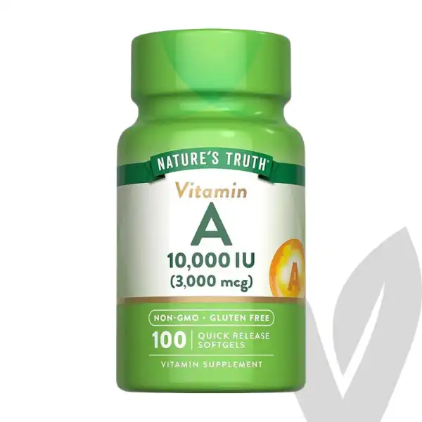 Vitamina A 10000 UI Nature's Truth 3000mcg 100 Bolitas de Gel
